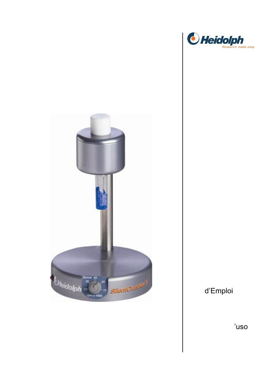 Heidolph SilentCrusher S User Manual | 98 pages