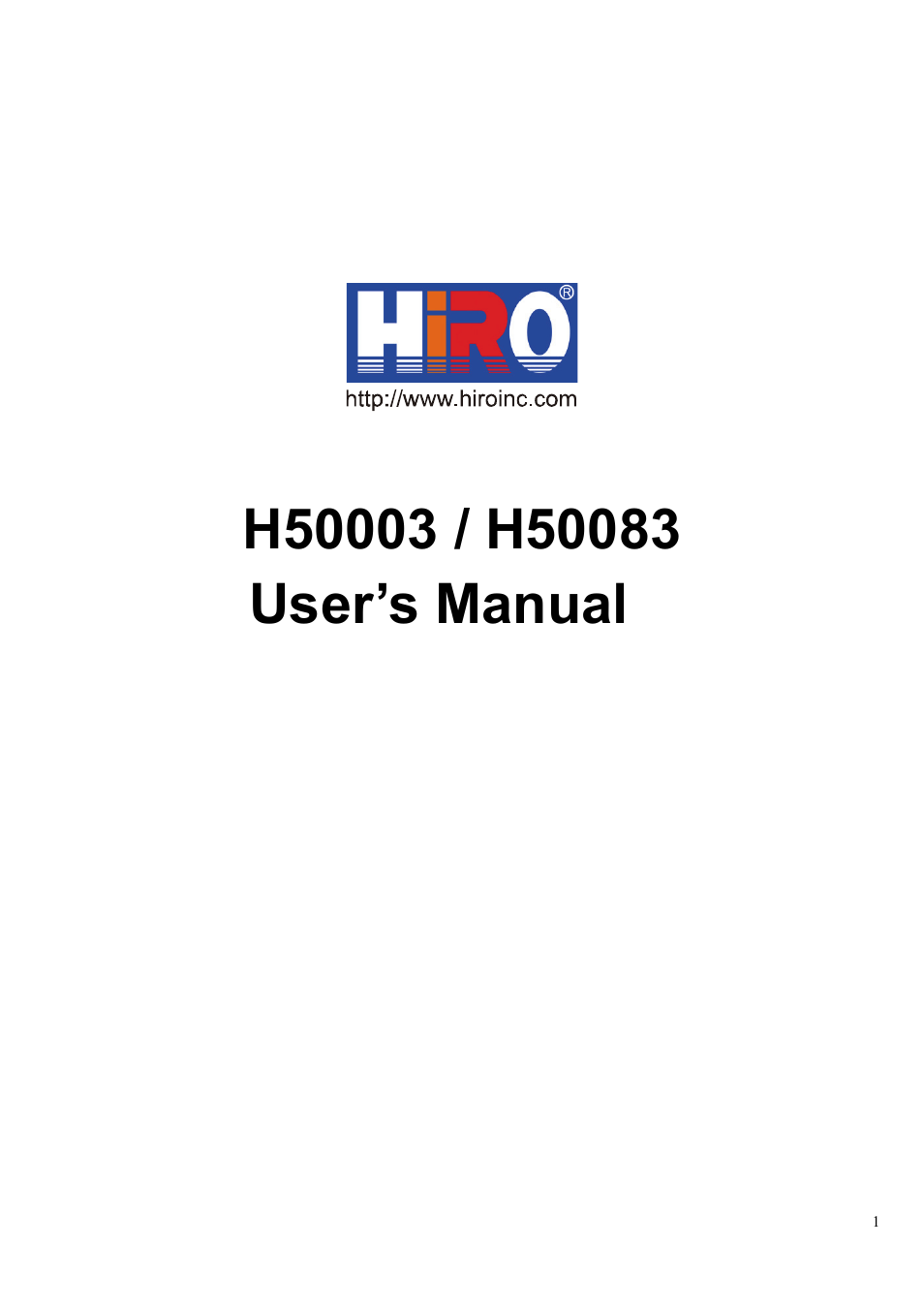 HiRO H50083 V92 56K User Manual | 16 pages