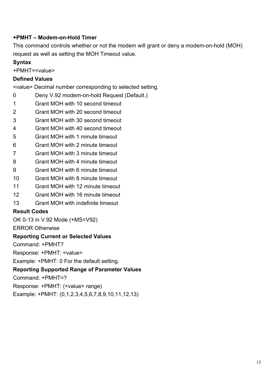 HiRO H50083 V92 56K User Manual | Page 15 / 16