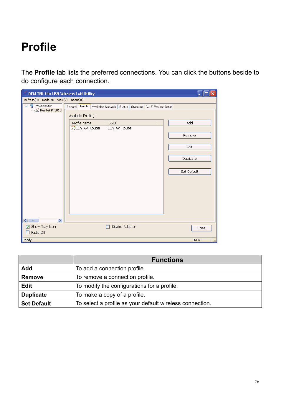 Profile | HiRO H50194 User Manual | Page 26 / 41