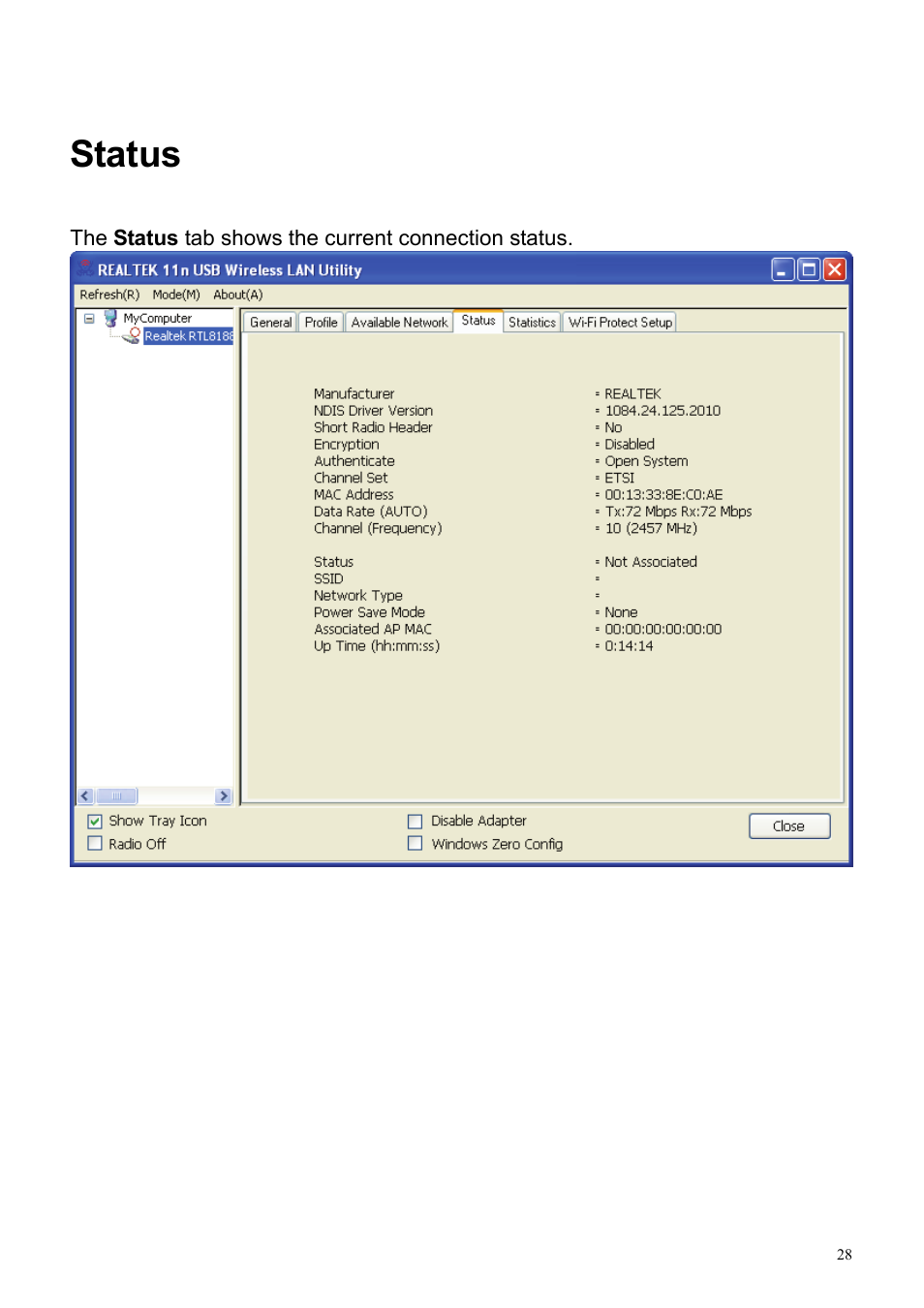 Status | HiRO H50194 User Manual | Page 28 / 41