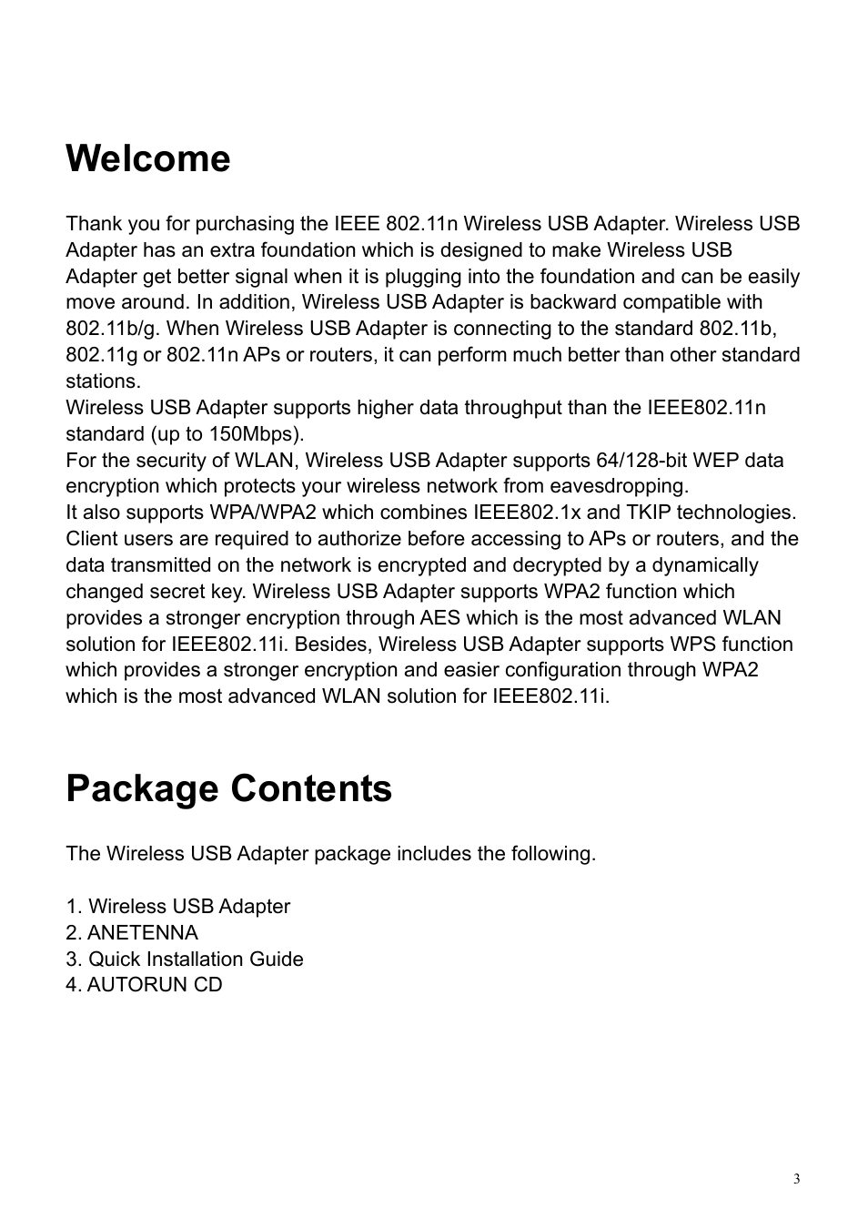 Welcome, Package contents | HiRO H50194 User Manual | Page 3 / 41