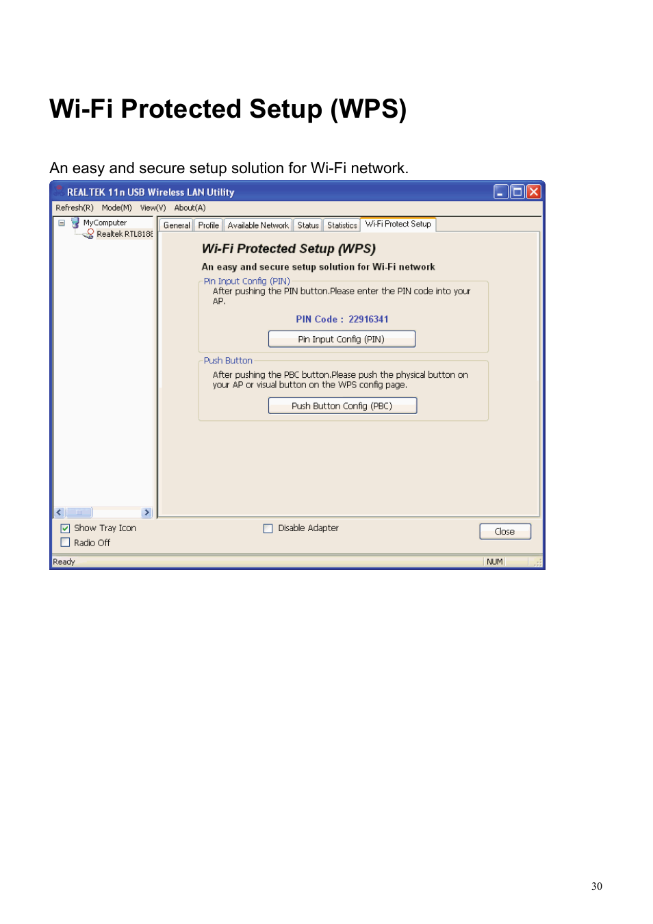 Wi-fi protected setup (wps) | HiRO H50194 User Manual | Page 30 / 41