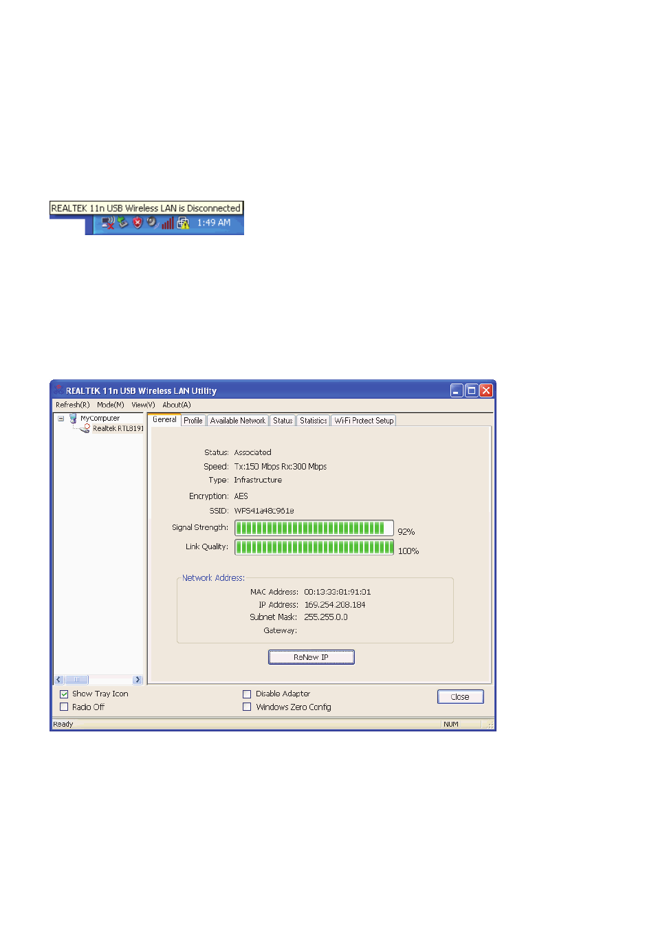 Realtek 11n usb wireless lan is disconnected, Cannot get ip address from wireless ap | HiRO H50191 User Manual | Page 46 / 46