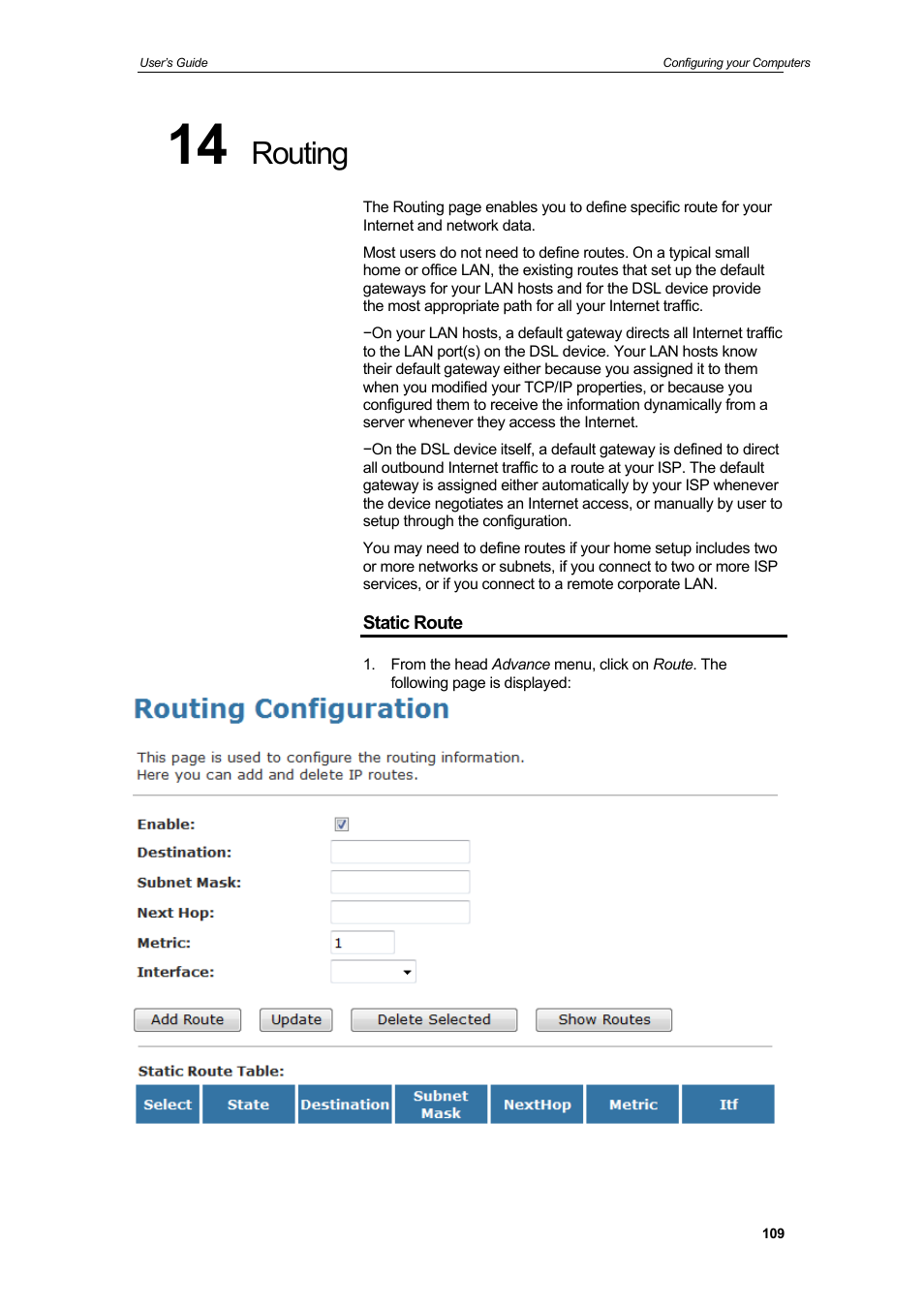 Routing | HiRO H50212 User Manual | Page 109 / 211