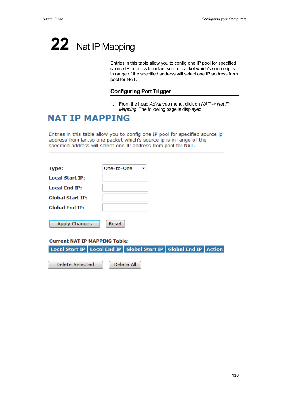 Nat ip mapping | HiRO H50212 User Manual | Page 130 / 211