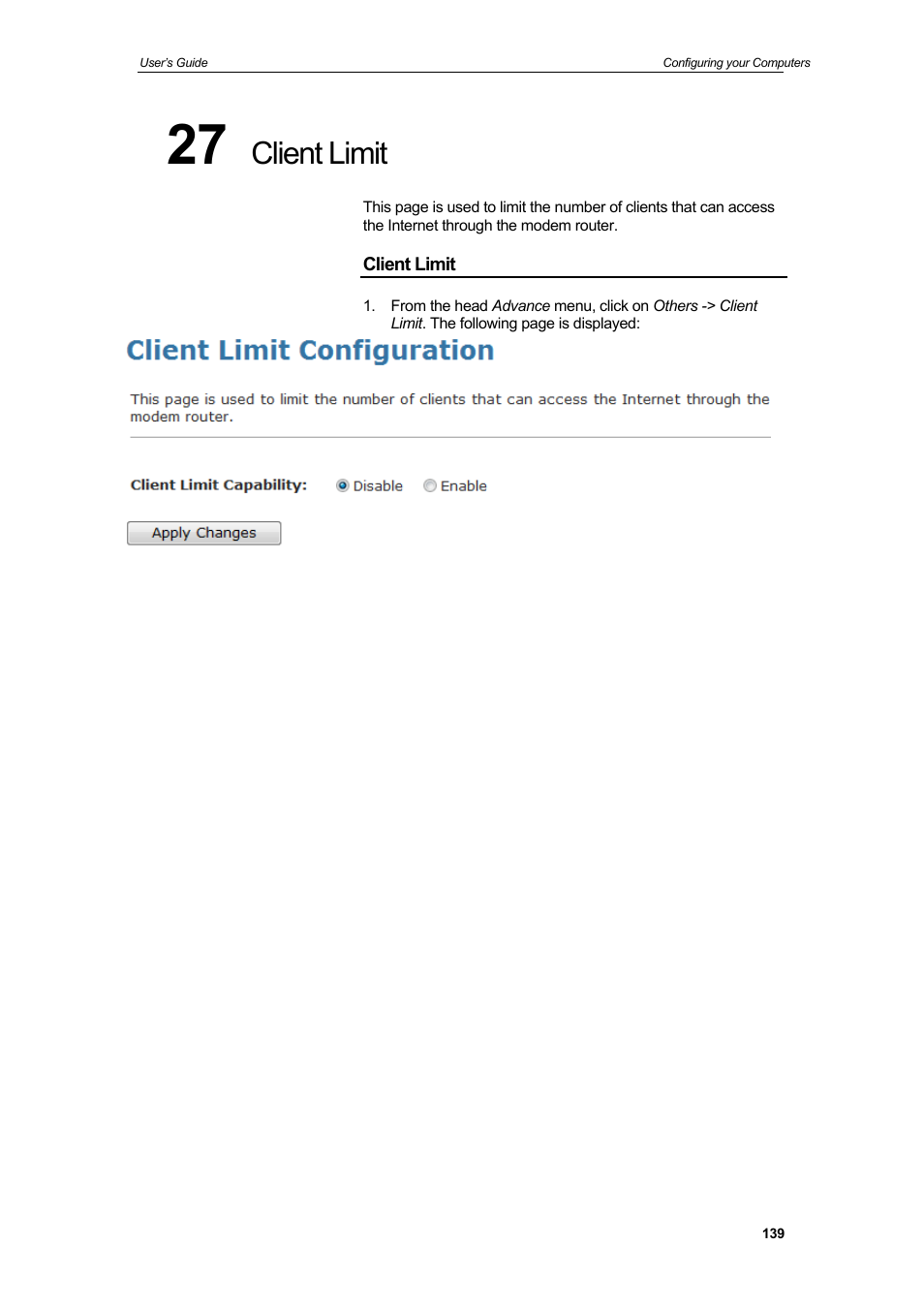 Client limit | HiRO H50212 User Manual | Page 139 / 211