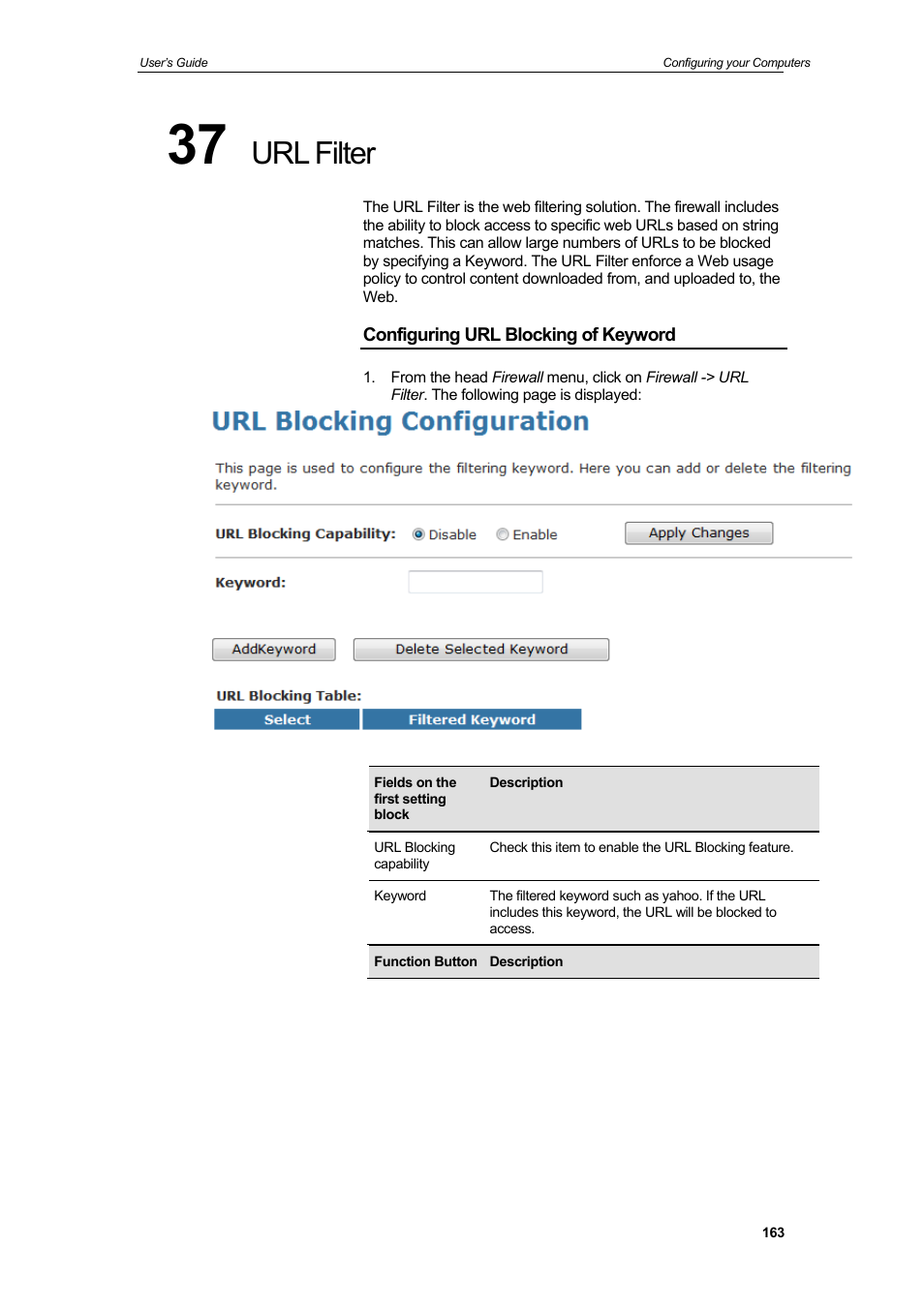 Url filter | HiRO H50212 User Manual | Page 163 / 211