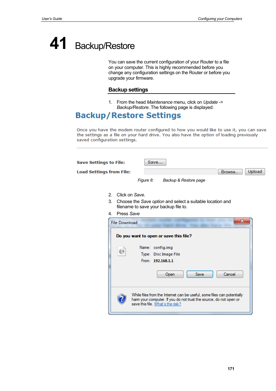 Backup/restore | HiRO H50212 User Manual | Page 171 / 211