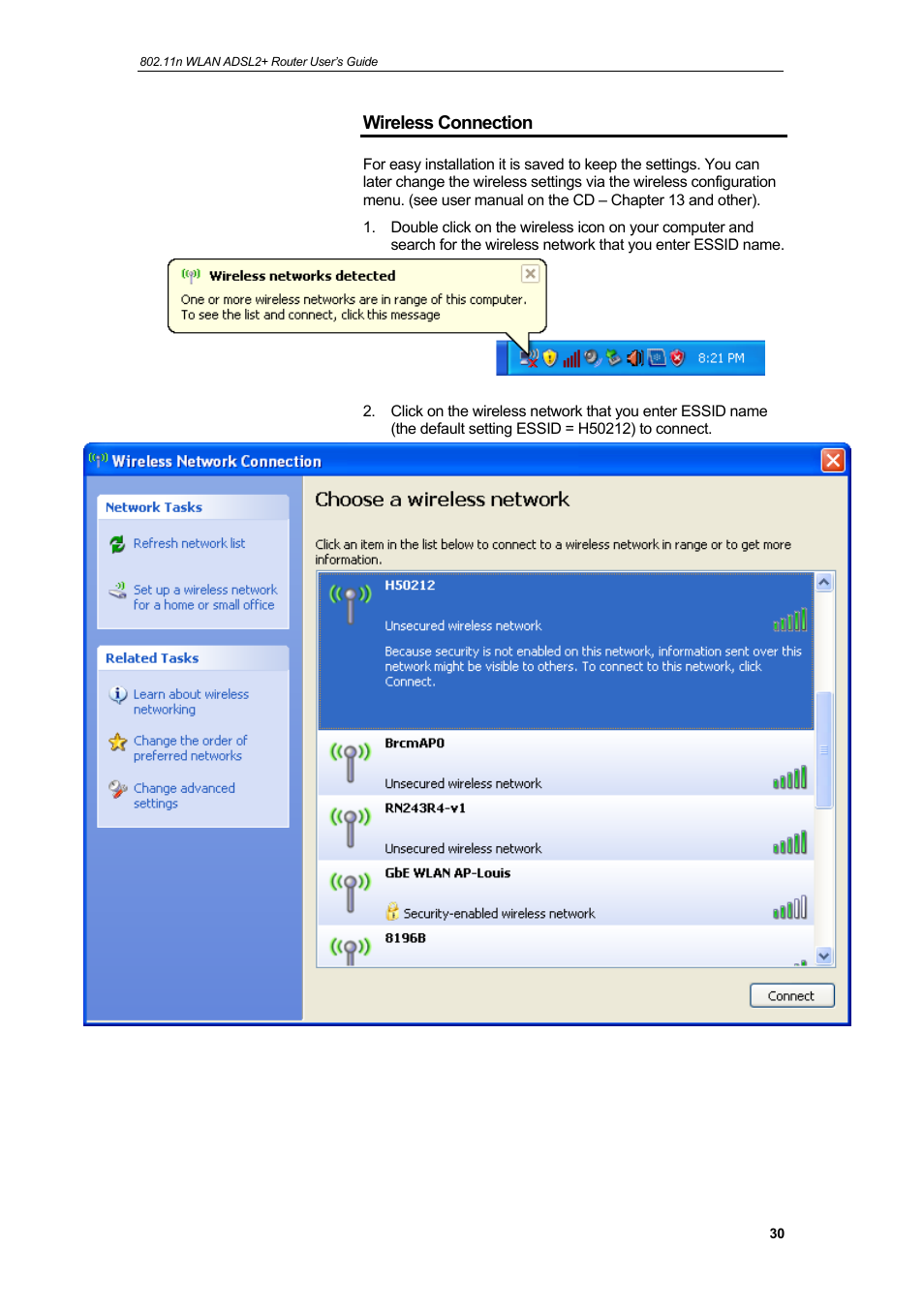 Wireless connection | HiRO H50212 User Manual | Page 30 / 211