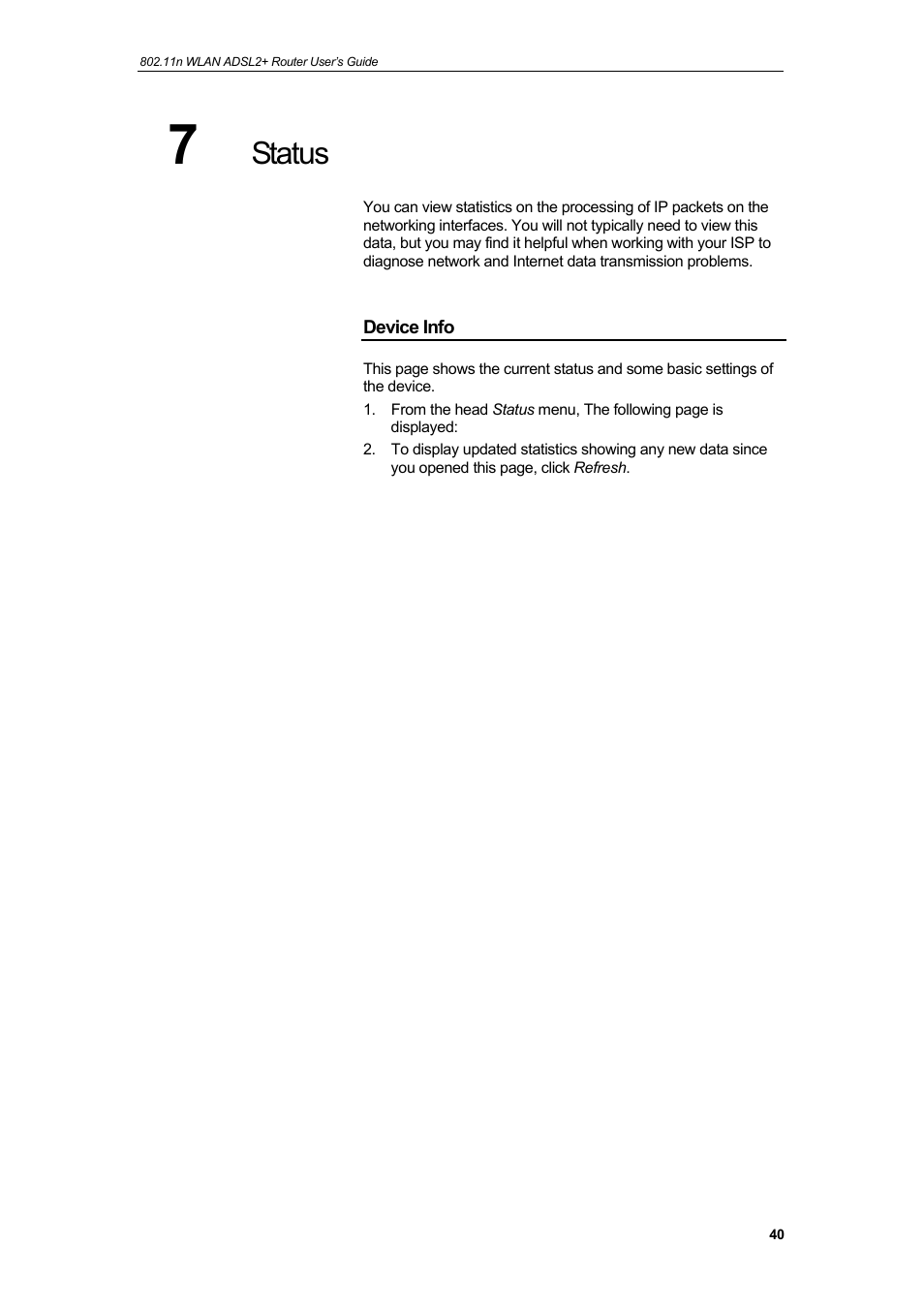 Status | HiRO H50212 User Manual | Page 40 / 211