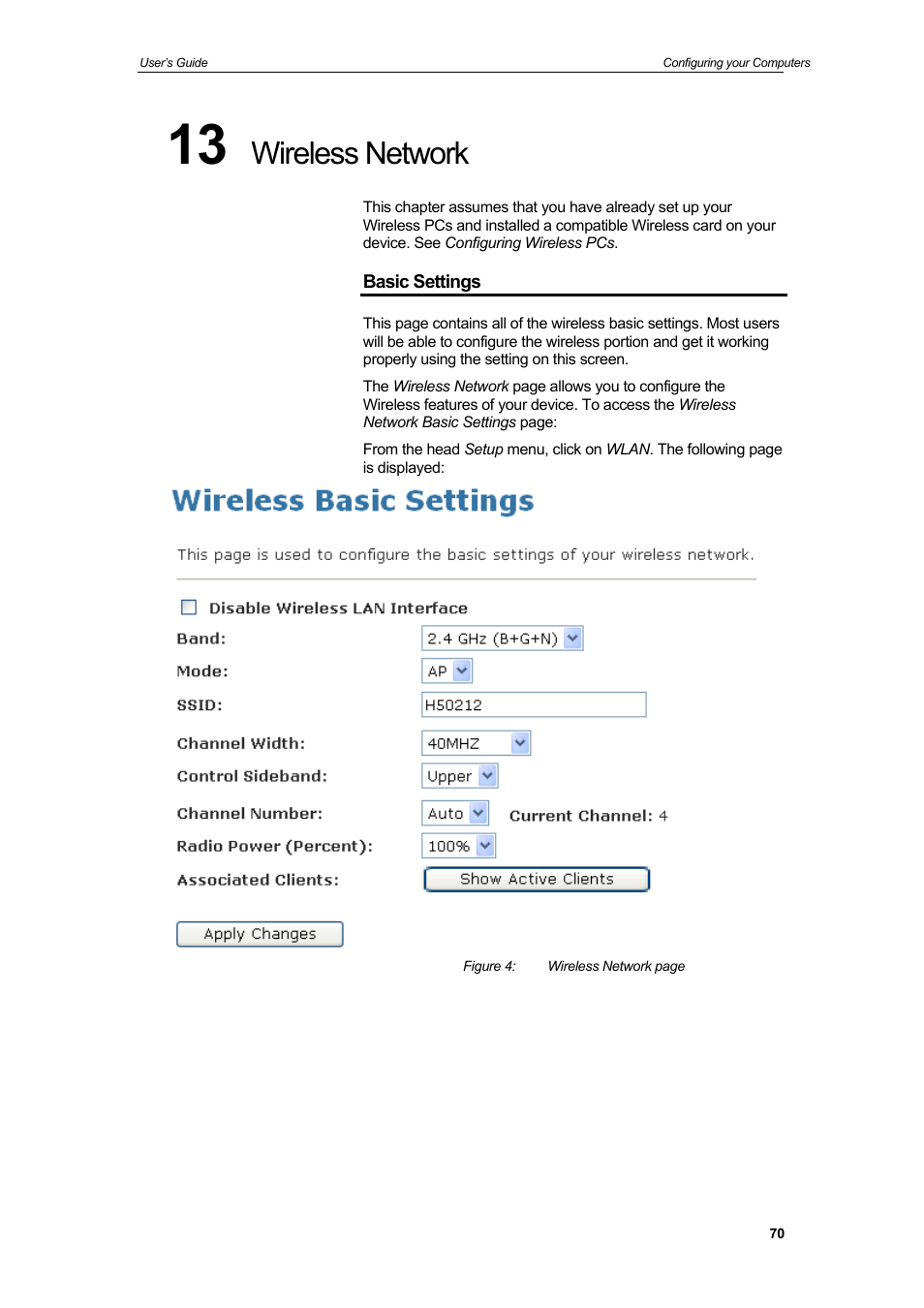 Wireless network | HiRO H50212 User Manual | Page 70 / 211