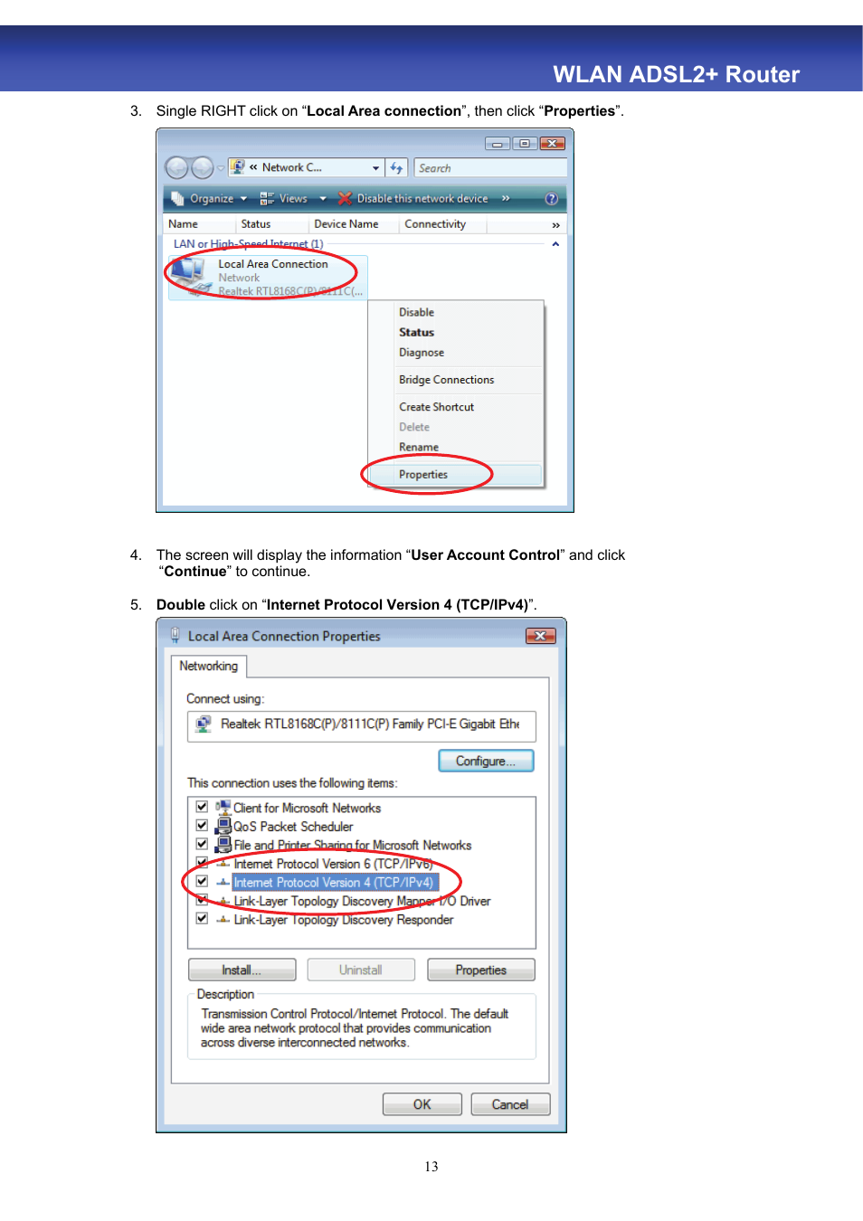 Wlan adsl2+ router | HiRO H50188 User Manual | Page 15 / 71