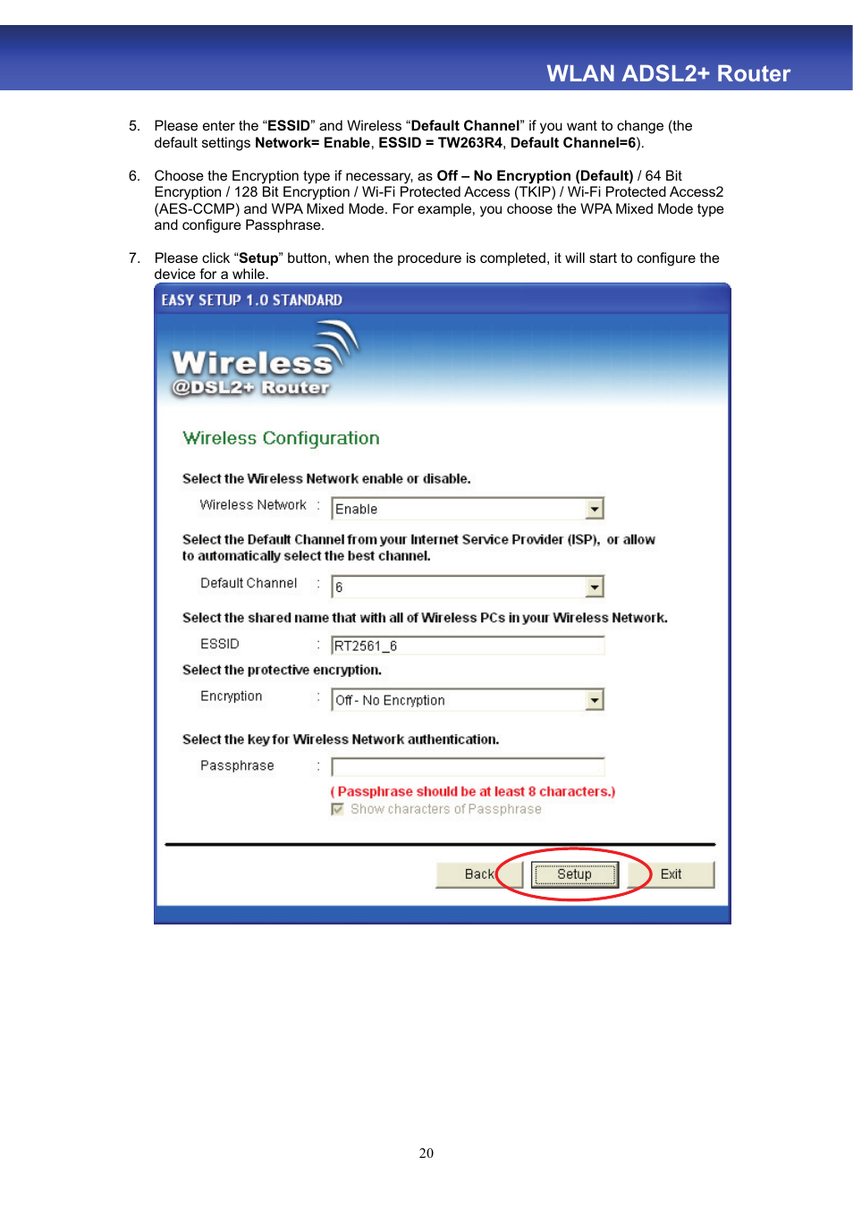 Wlan adsl2+ router | HiRO H50188 User Manual | Page 22 / 71