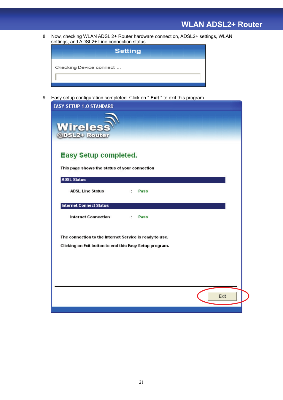 Wlan adsl2+ router | HiRO H50188 User Manual | Page 23 / 71