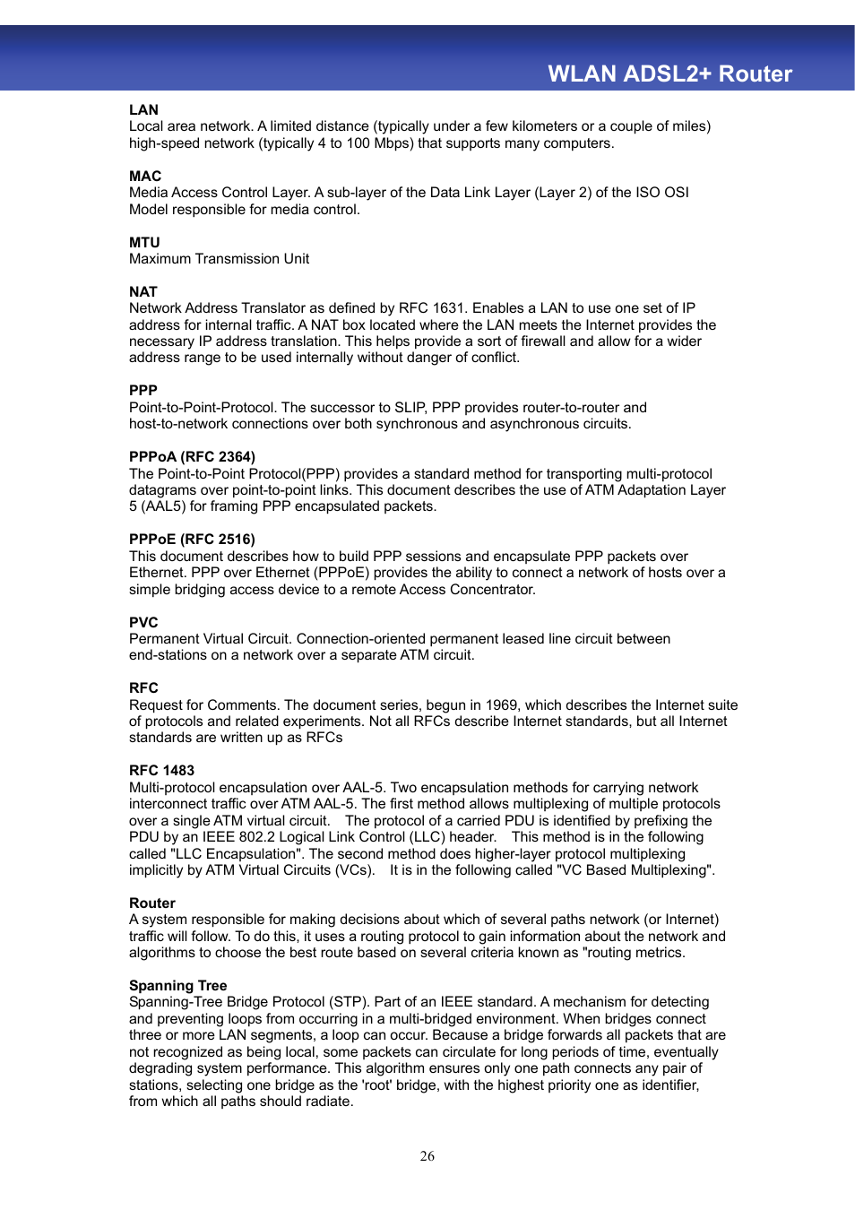 Wlan adsl2+ router | HiRO H50188 User Manual | Page 28 / 71