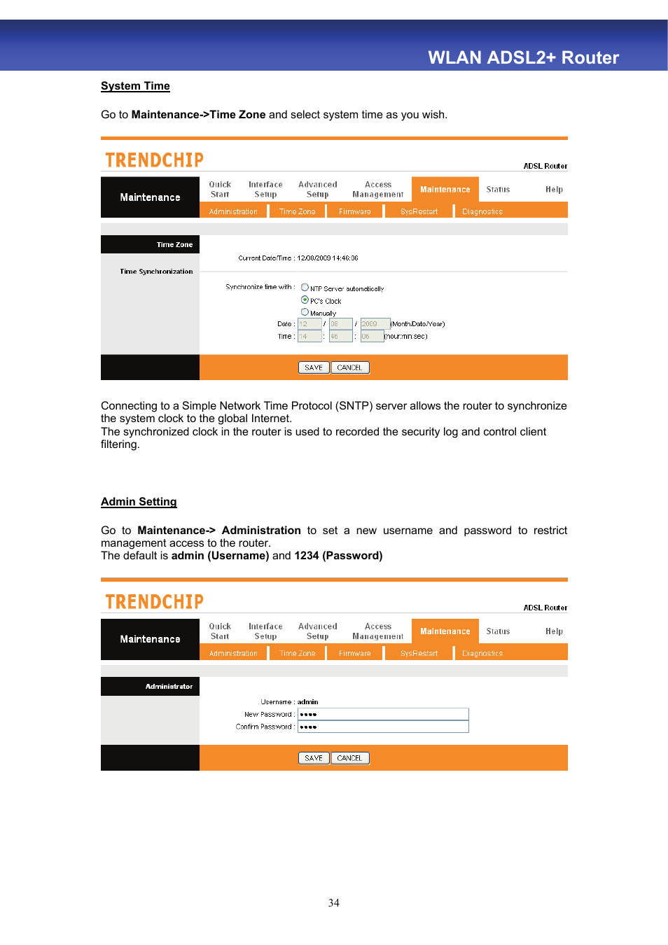 Wlan adsl2+ router | HiRO H50188 User Manual | Page 36 / 71