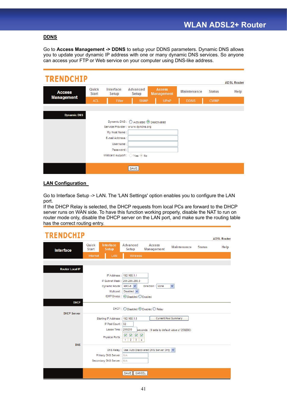Wlan adsl2+ router | HiRO H50188 User Manual | Page 43 / 71
