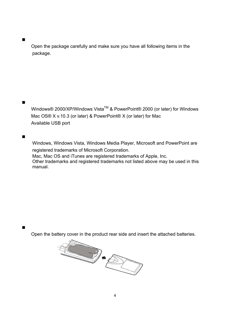 Chapter 1 introduction, Chapter 2 get started | HiRO H50181 User Manual | Page 4 / 20