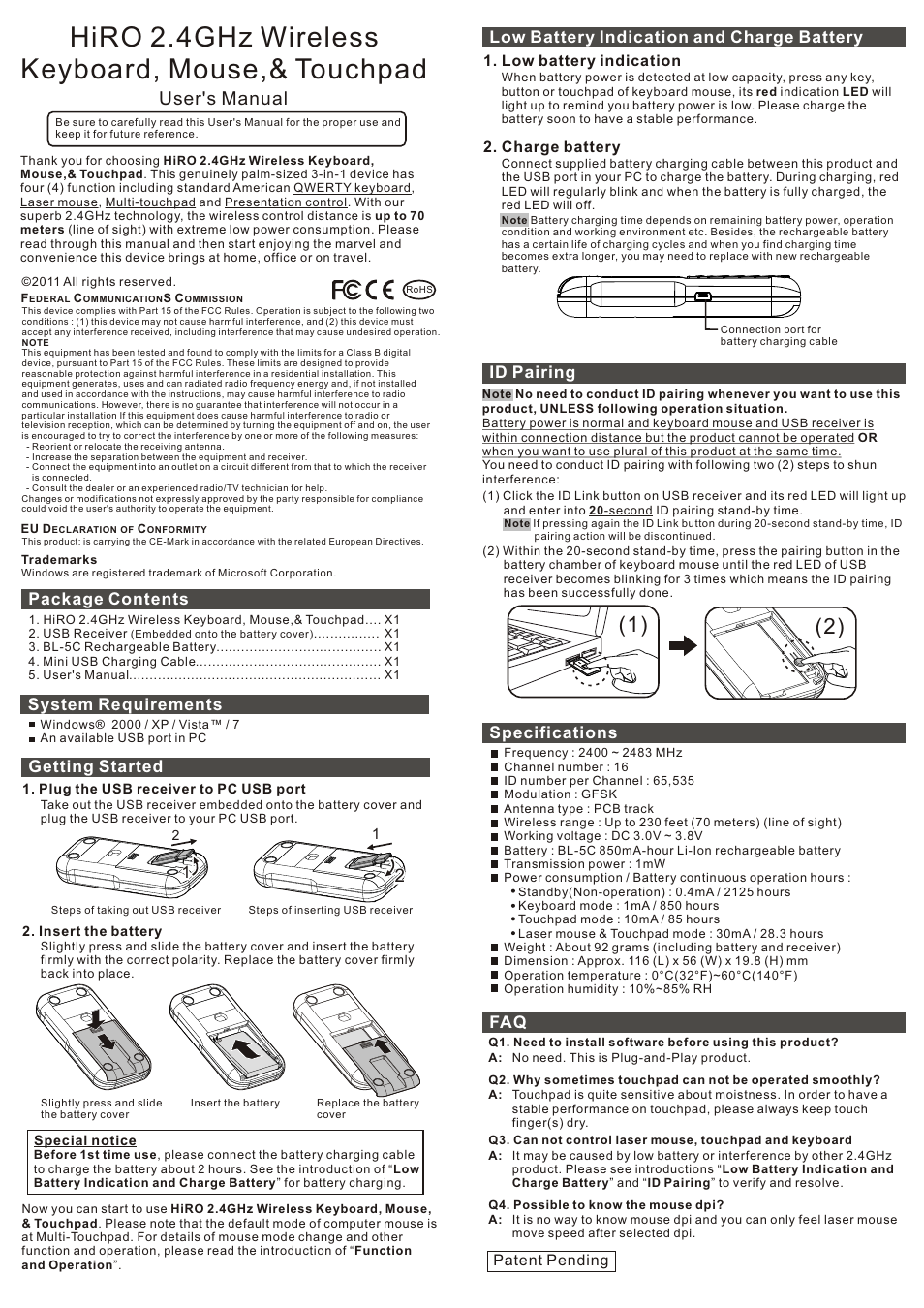 HiRO H50202 User Manual | 2 pages