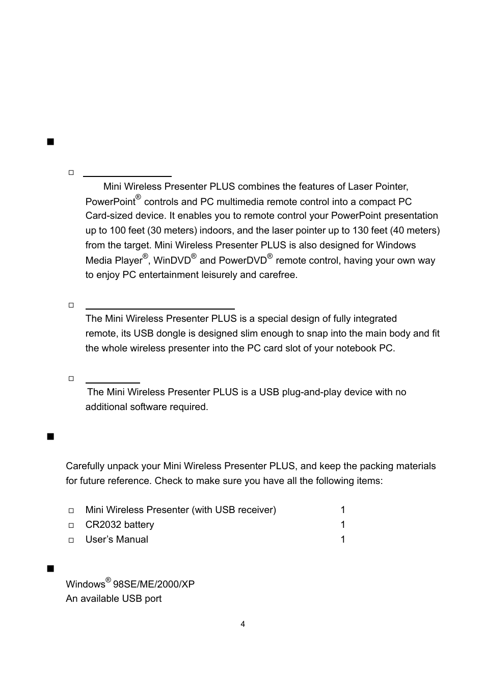 Chapter 1 introduction, What’s the benefits, Equipment checklist | Requirements | HiRO H50112 User Manual | Page 4 / 21