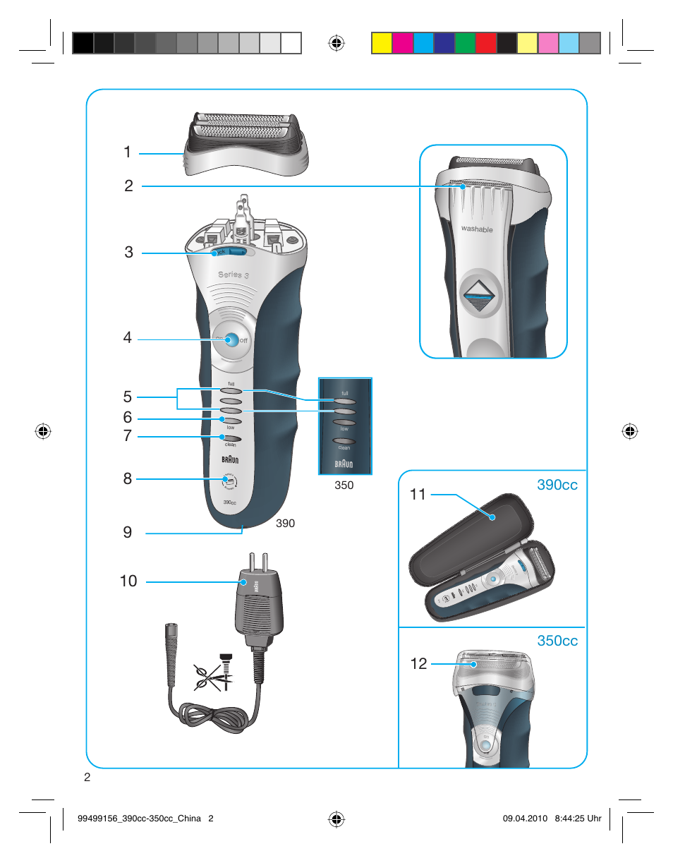 Braun 350CC-3 User Manual | Page 2 / 14