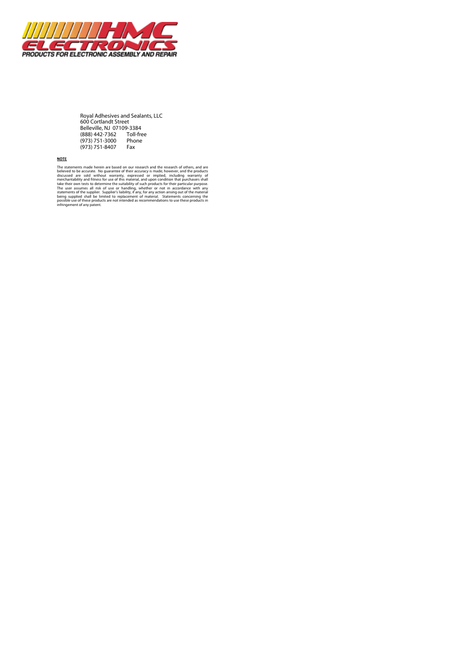 HMC Electronics 04030 Hardman Double Bubble Silicone, Brown/White Packet, Non-Sagging Adhesive User Manual | Page 2 / 2