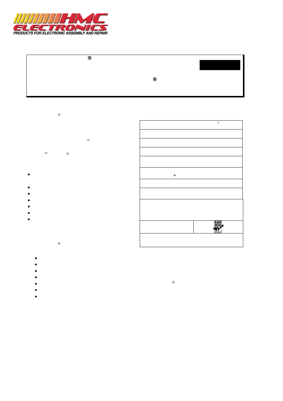 HMC Electronics ES6100 Chemtronics Cleaner and Degreaser, Electro-Wash VZ User Manual | 2 pages