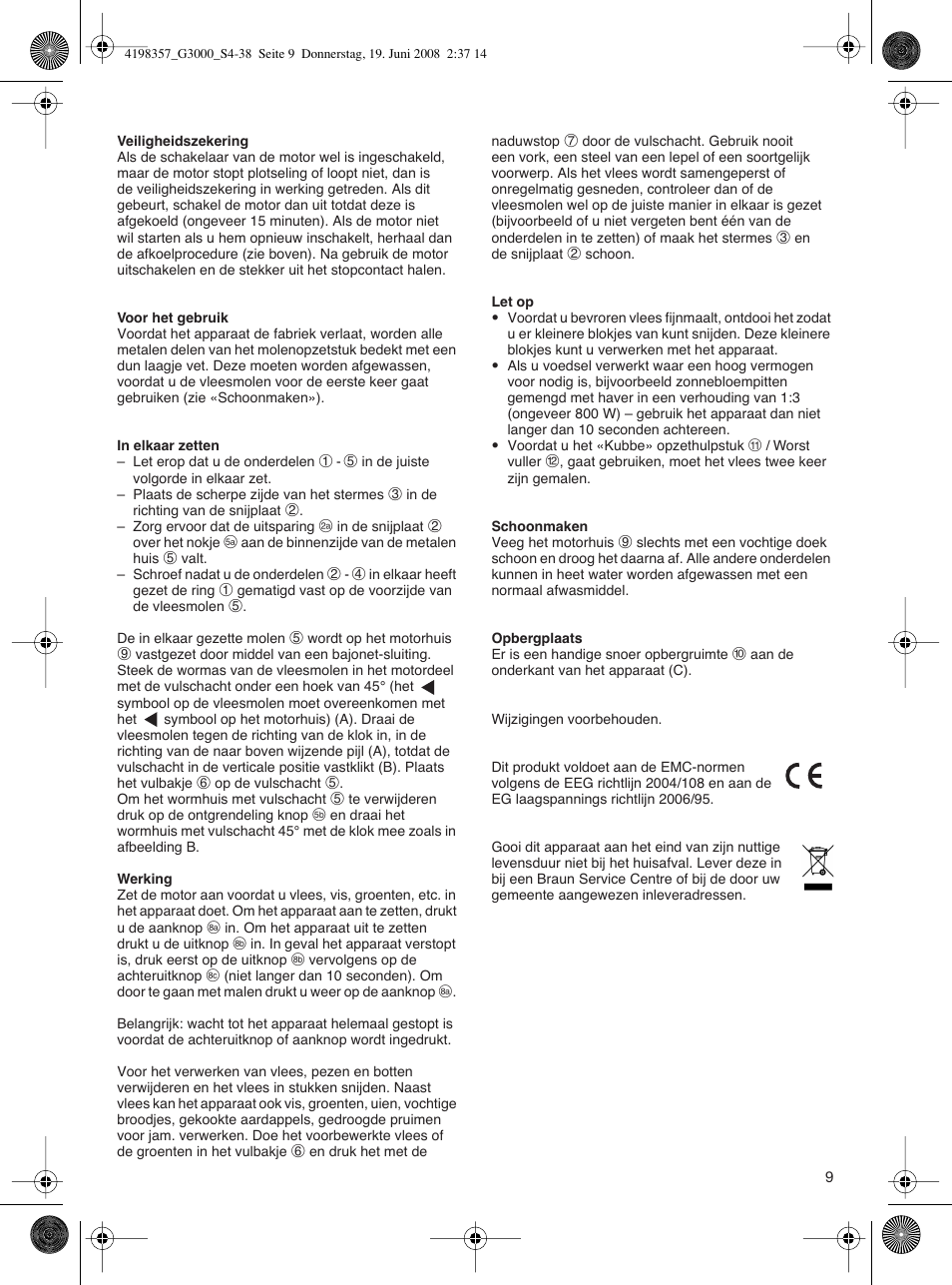 Braun G 3000 User Manual | Page 9 / 34