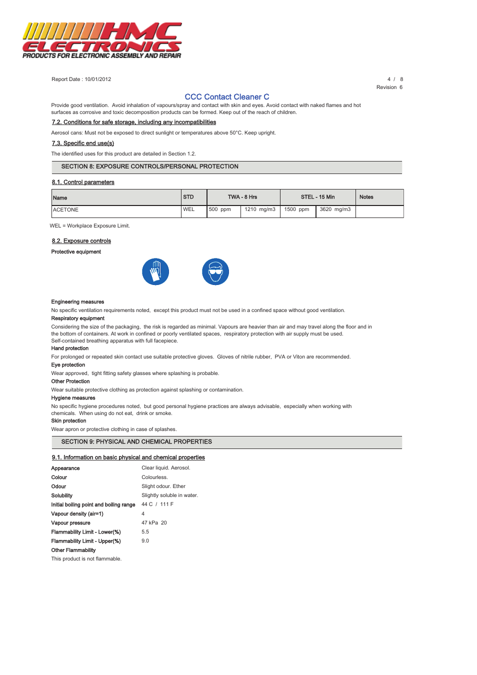 Ccc contact cleaner c | HMC Electronics MCC-CCC MicroCare Contact Cleaner C User Manual | Page 4 / 8