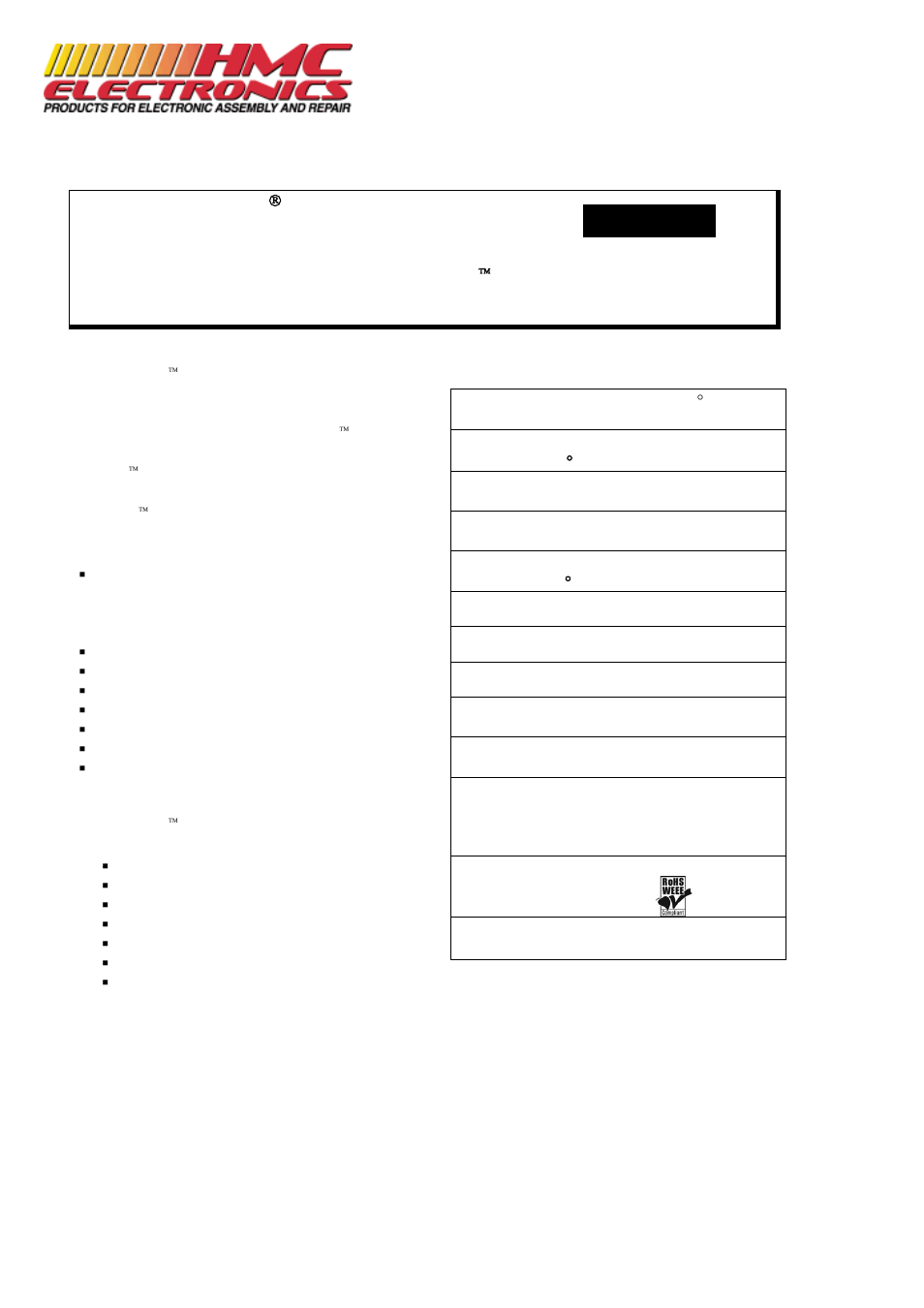 HMC Electronics ES6300 Chemtronics Contact Cleaner, Pow-R-Wash VZ User Manual | 2 pages
