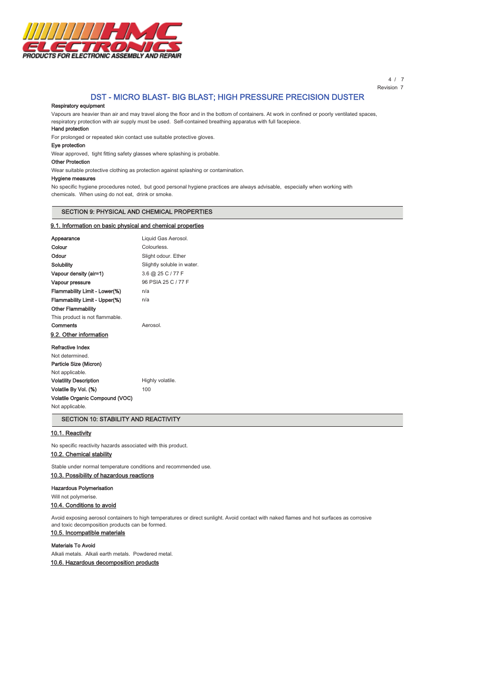 HMC Electronics MCC-DST MicroCare Dust Remover, MicroBlast User Manual | Page 4 / 7
