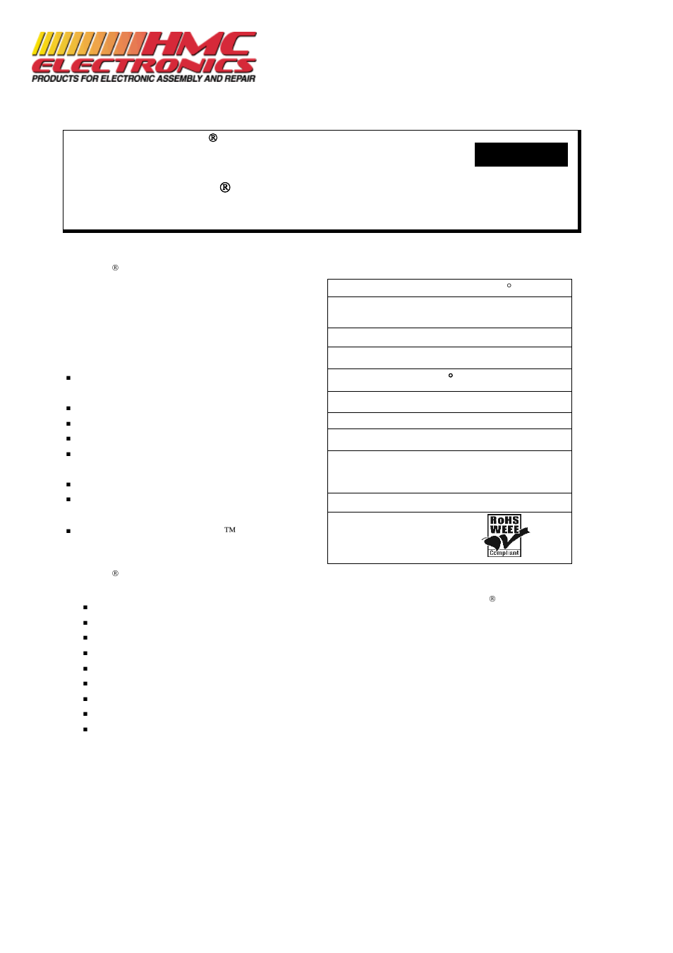 HMC Electronics ES195 Chemtronics No Clean Flux Remover, Flux-Off User Manual | 2 pages