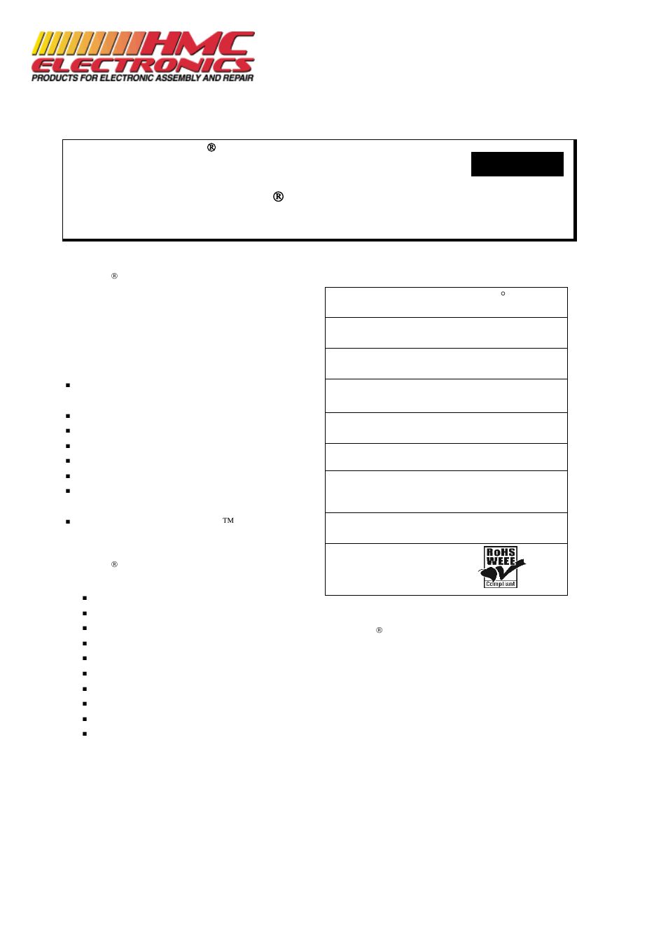 HMC Electronics ES1696 Chemtronics No Clean Plus Flux Remover, Flux-Off User Manual | 2 pages
