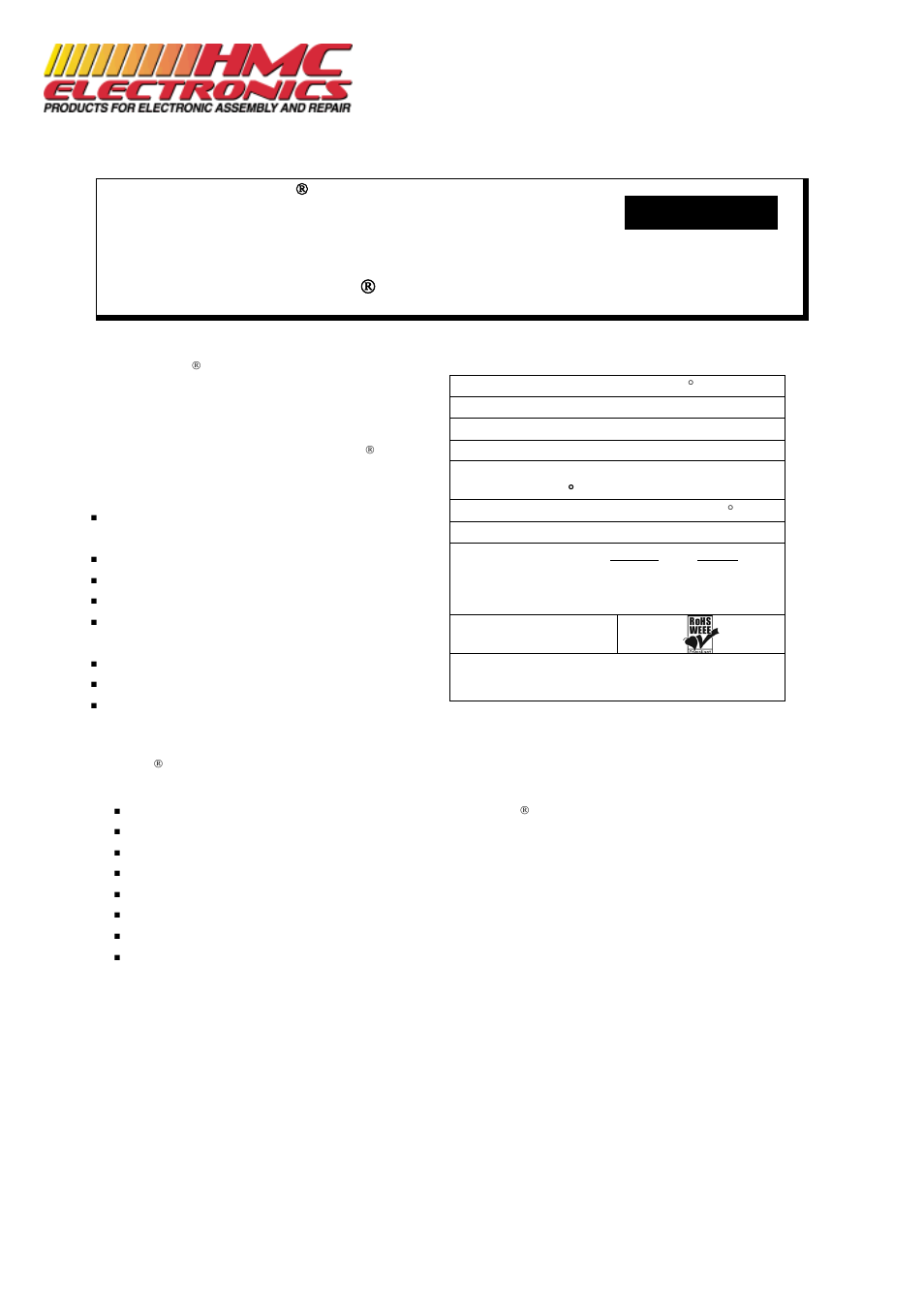 HMC Electronics ES1035 Chemtronics Flux-Off Rosin Flux Remover User Manual | 2 pages