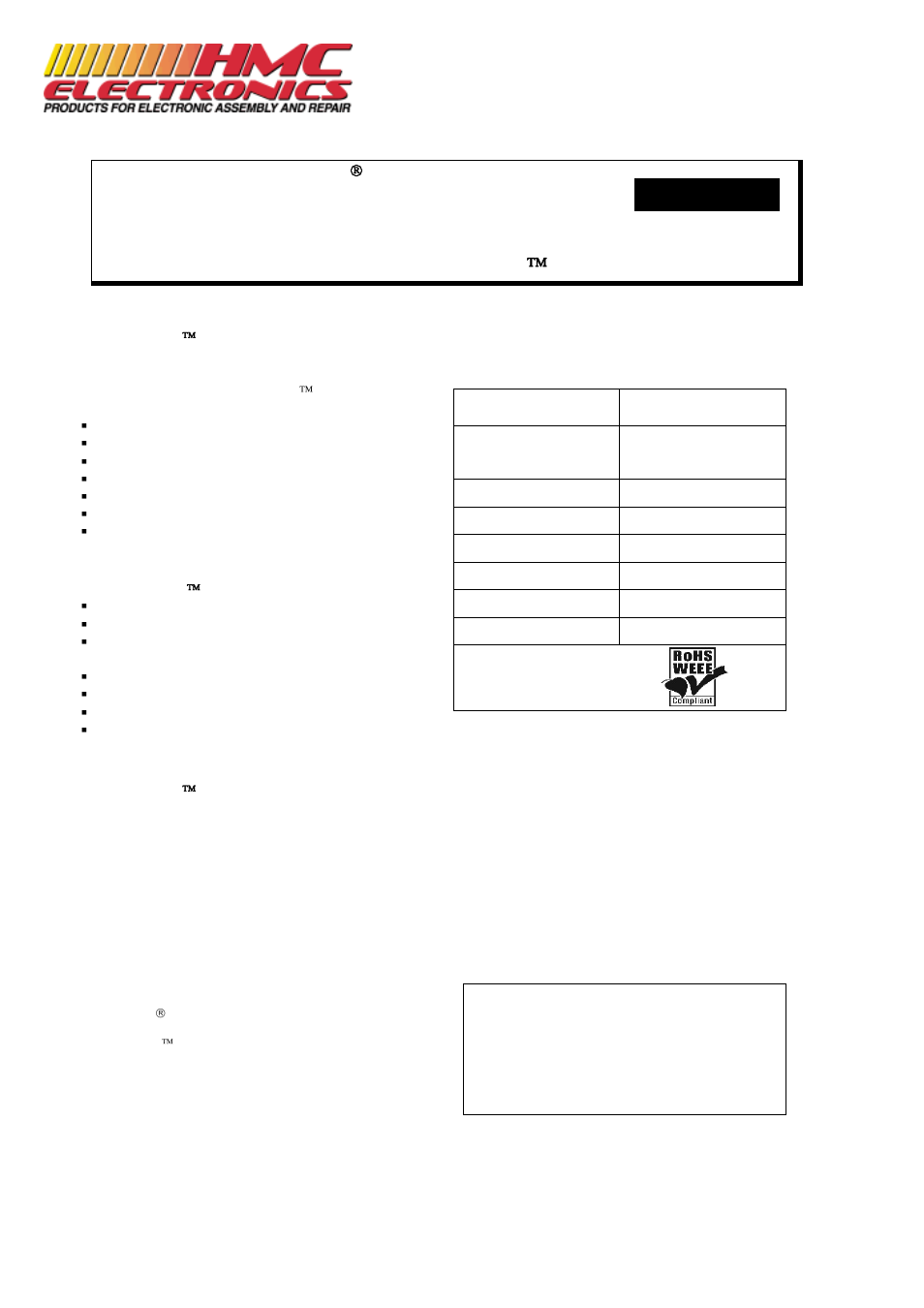 HMC Electronics C910 Chemtronics ControlWipes User Manual | 1 page