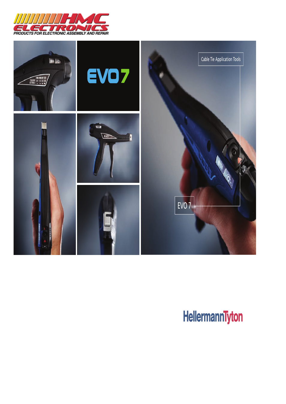 HMC Electronics EVO7 Cable Tie Gun, Adjustable Tension User Manual | 12 pages