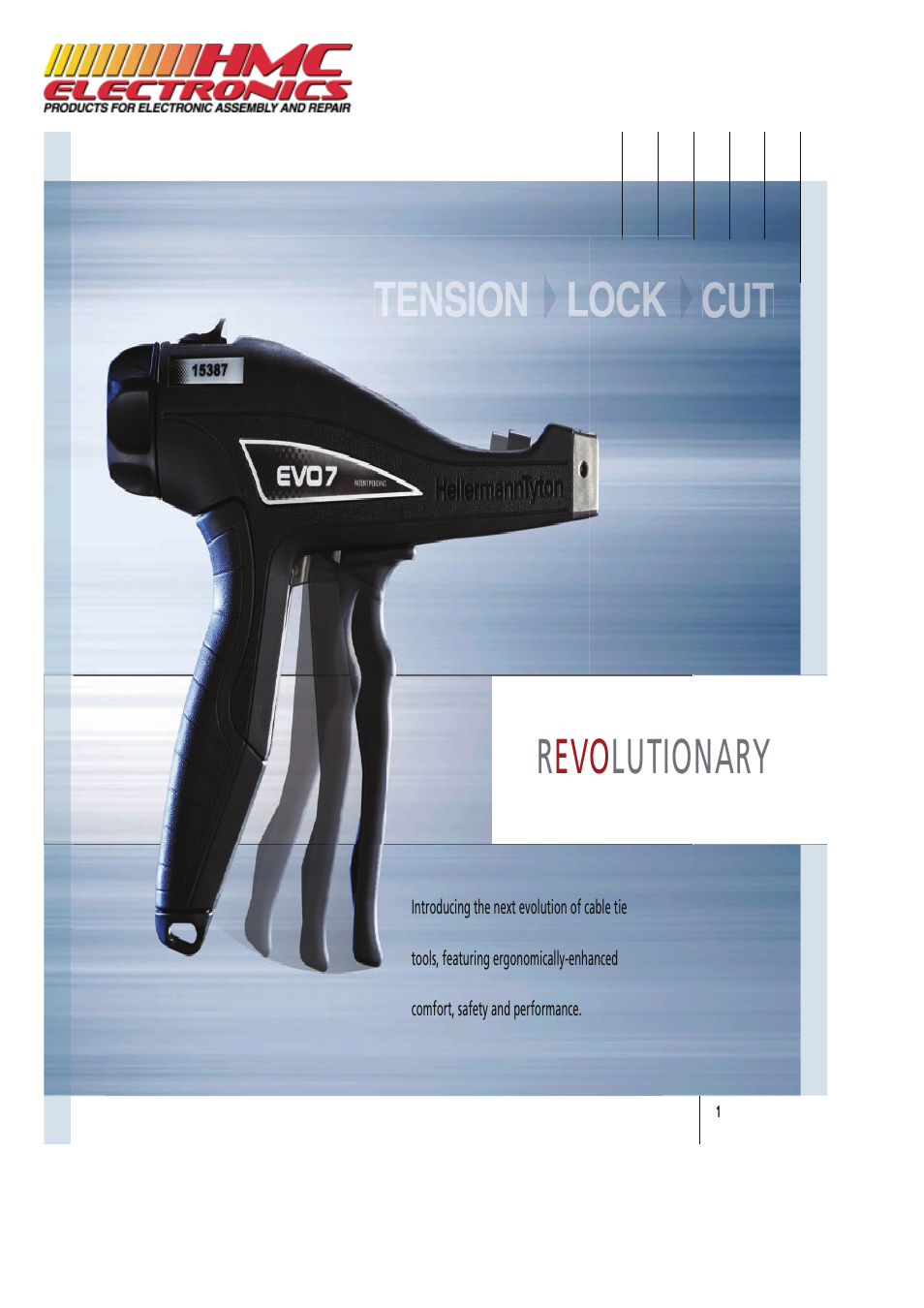 Revo lutionary | HMC Electronics EVO7 Cable Tie Gun, Adjustable Tension User Manual | Page 3 / 12