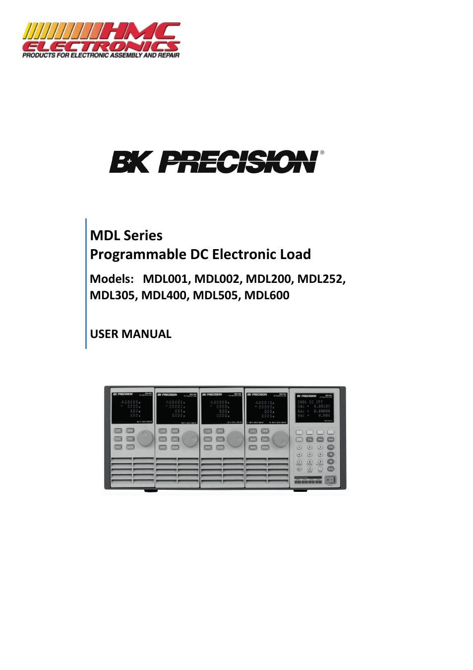 HMC Electronics MDL Series BK Precision DC Electronic Load System Module User Manual | 80 pages