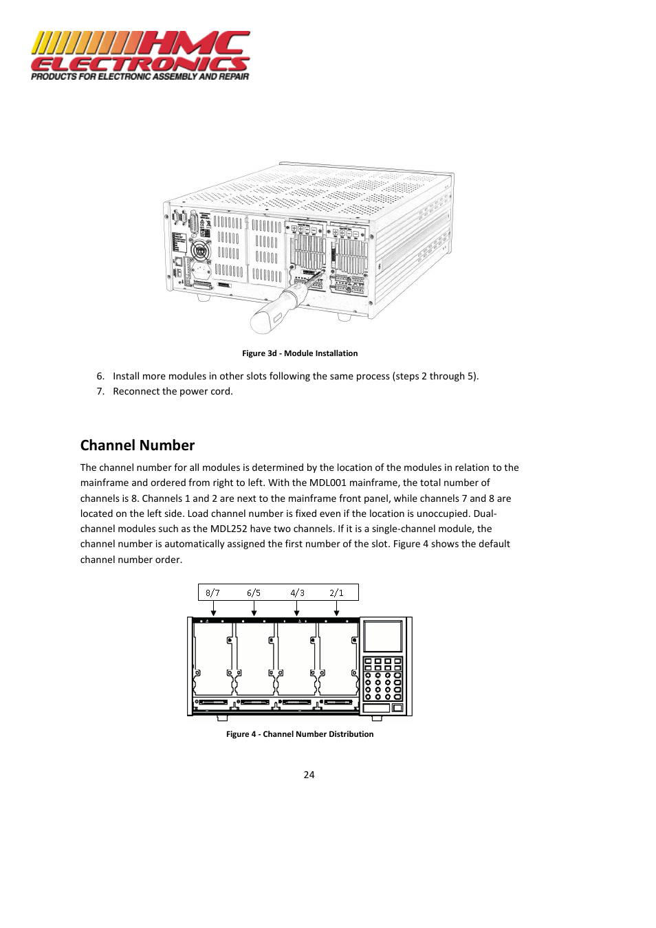 Channel number | HMC Electronics MDL Series BK Precision DC Electronic Load System Module User Manual | Page 24 / 80