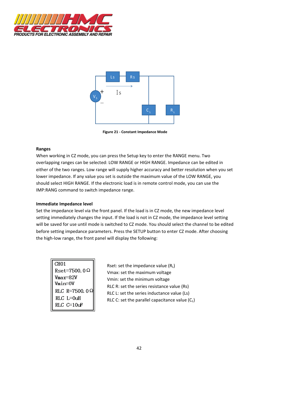 HMC Electronics MDL Series BK Precision DC Electronic Load System Module User Manual | Page 42 / 80