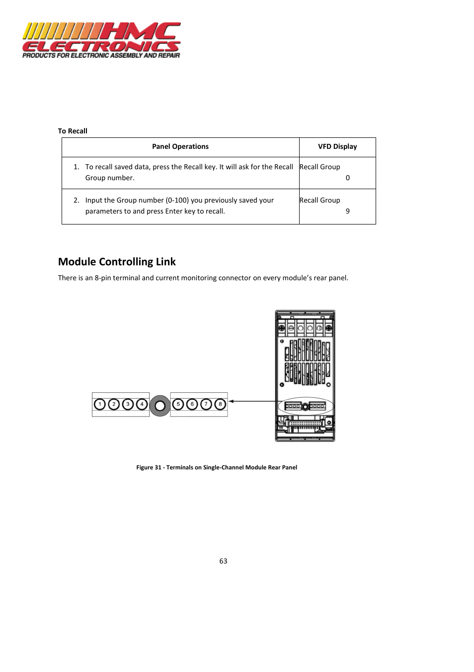 Module controlling link | HMC Electronics MDL Series BK Precision DC Electronic Load System Module User Manual | Page 63 / 80