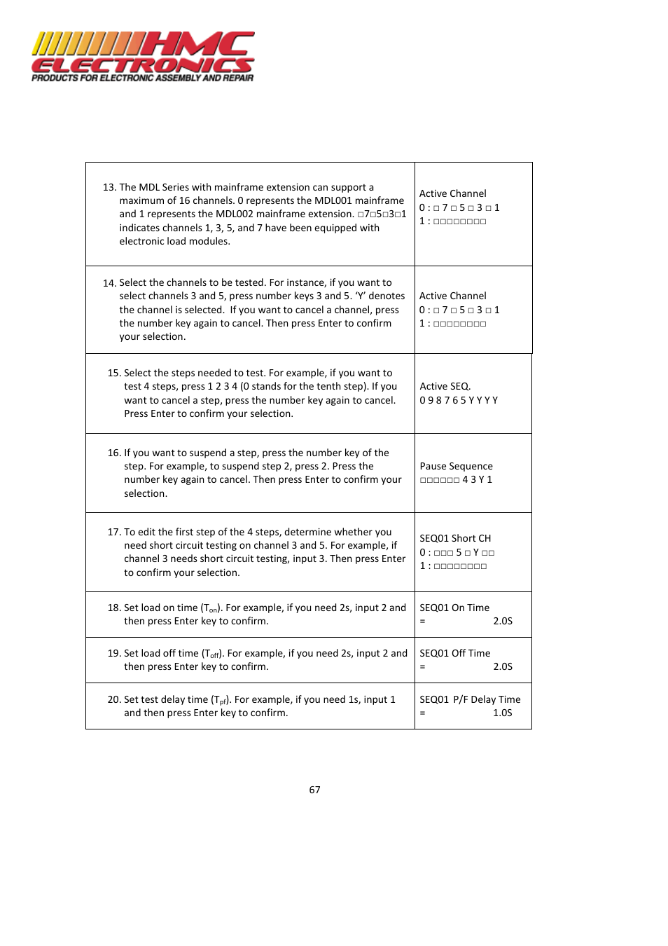 HMC Electronics MDL Series BK Precision DC Electronic Load System Module User Manual | Page 67 / 80
