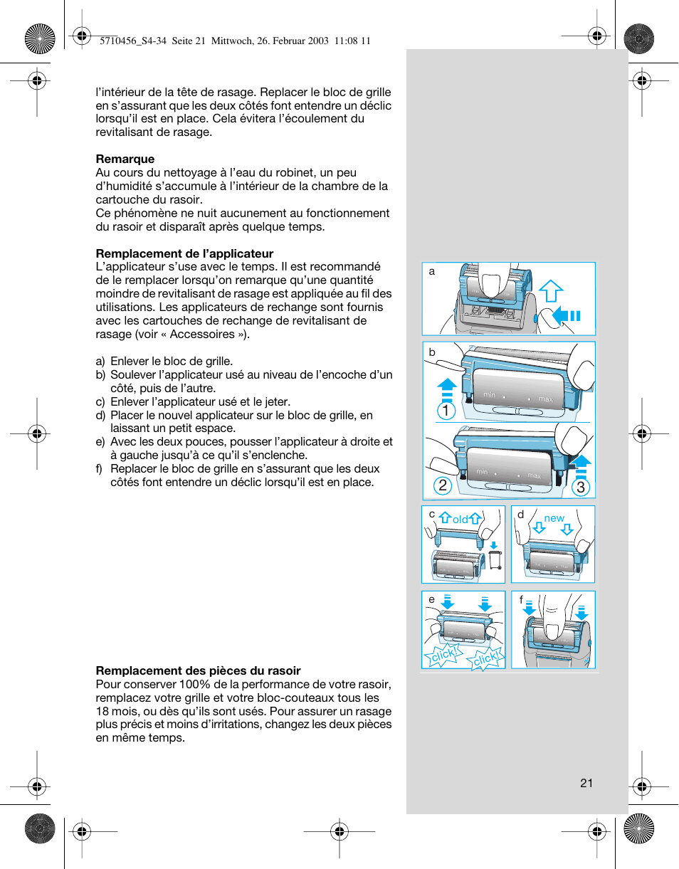 Click, Click! d | Braun 6680 User Manual | Page 21 / 34