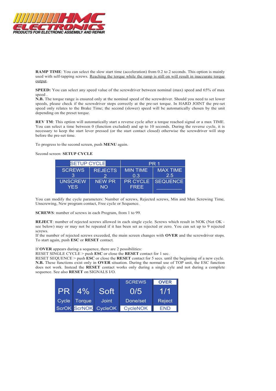 HMC Electronics EDU2AE Kolver Programmable Power Control Unit for PLUTO Electric Torque Screwdrivers User Manual | Page 5 / 10