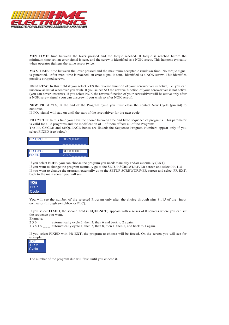 HMC Electronics EDU2AE Kolver Programmable Power Control Unit for PLUTO Electric Torque Screwdrivers User Manual | Page 6 / 10