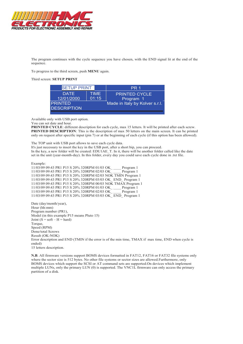 HMC Electronics EDU2AE Kolver Programmable Power Control Unit for PLUTO Electric Torque Screwdrivers User Manual | Page 7 / 10