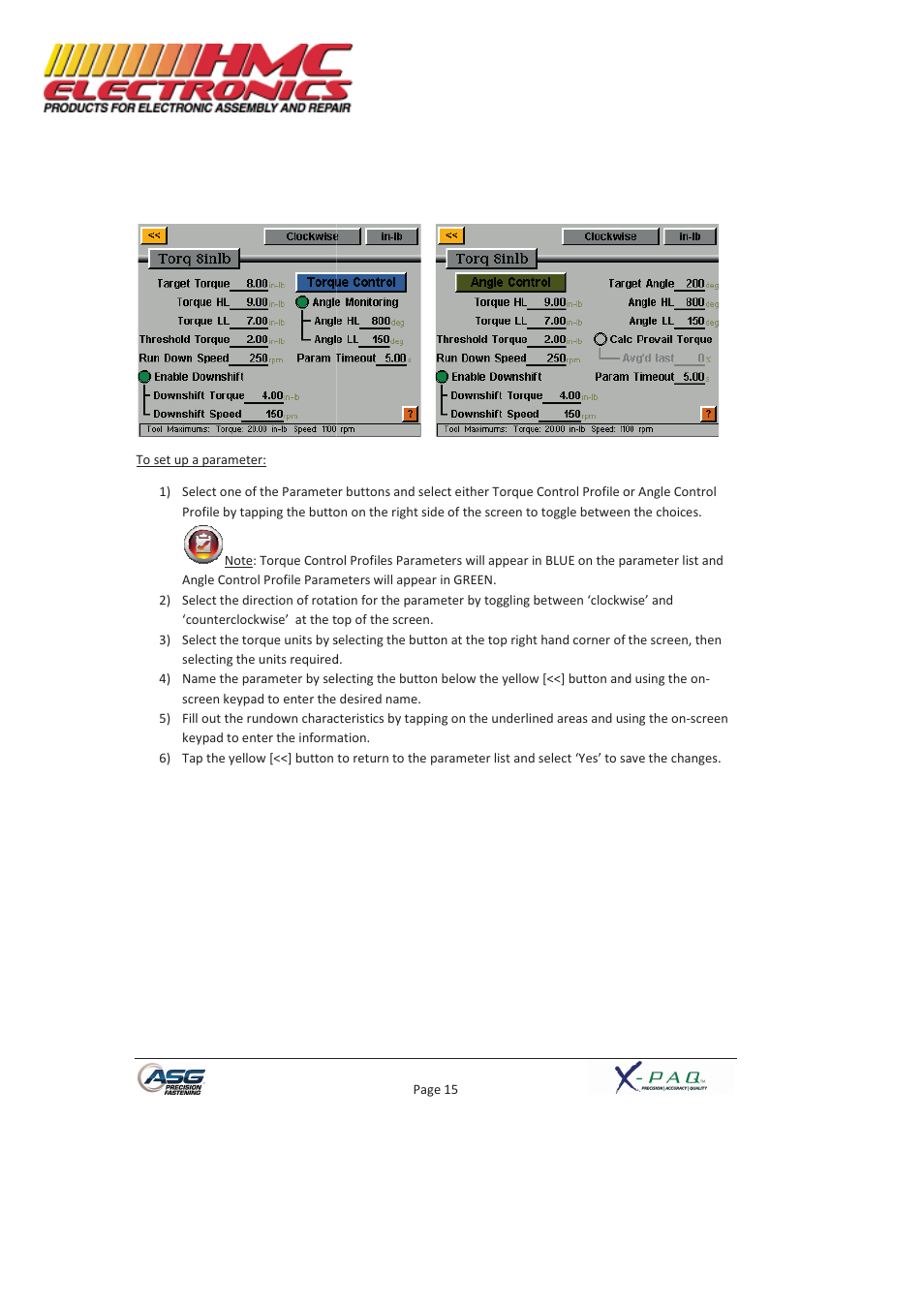 HMC Electronics ASG-SD2500-10FX-SY X-PAQ Precision Fastening System User Manual | Page 15 / 40