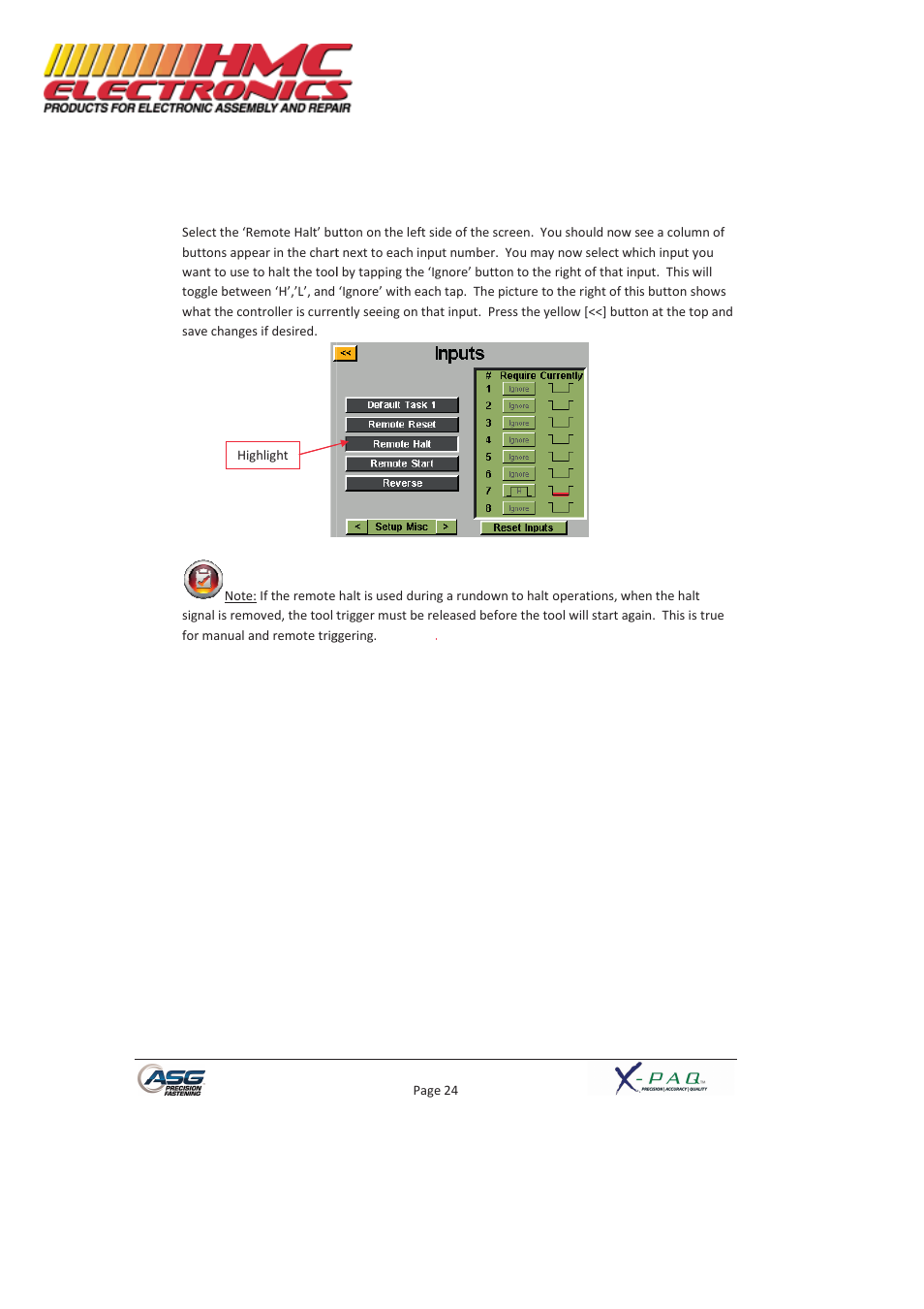 HMC Electronics ASG-SD2500-10FX-SY X-PAQ Precision Fastening System User Manual | Page 24 / 40