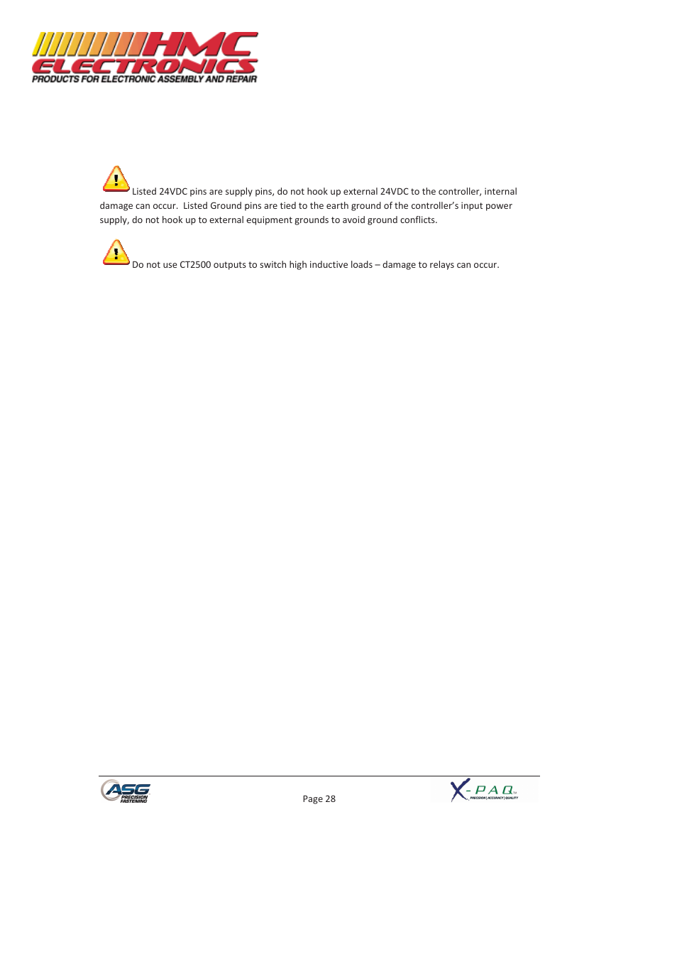 HMC Electronics ASG-SD2500-10FX-SY X-PAQ Precision Fastening System User Manual | Page 28 / 40